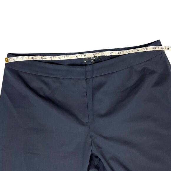 Lafayette 148 Pants Barrow Navy Blue Straight Leg Women's 14 Wool Blend Career - Picture 3 of 9